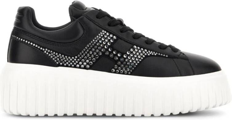 Hogan Zwarte Sneakers met Flatform Zool