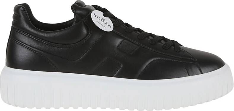 Hogan Zwarte Sneakers met H-strepen