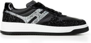 Hogan Zwarte Sneakers met Pinaforemetal Breedte Zwart Dames