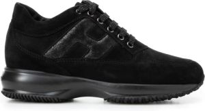 Hogan Zwarte Sneakers met Pinaforemetal Breedte Zwart Dames
