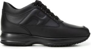 Hogan Zwarte Sneakers met Pinaforemetal Breedte Zwart Heren
