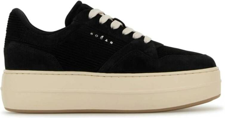 Hogan Zwarte suède Skyscraper Platform Sneakers Black Dames