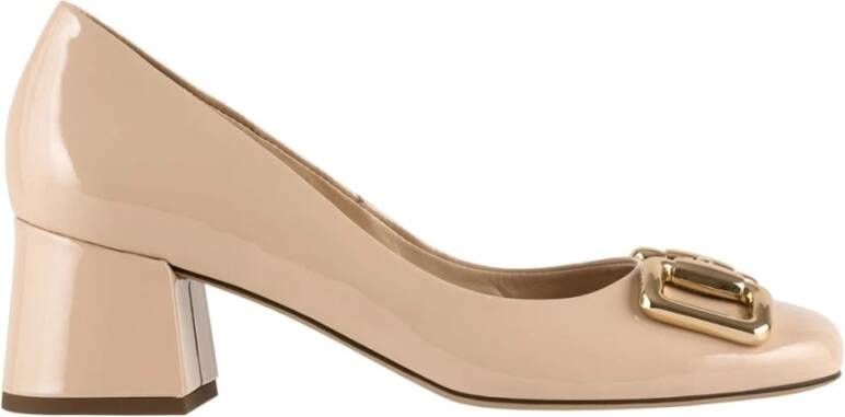 Högl Beige Patentleren Pumps voor Zakelijke Kleding Beige Dames