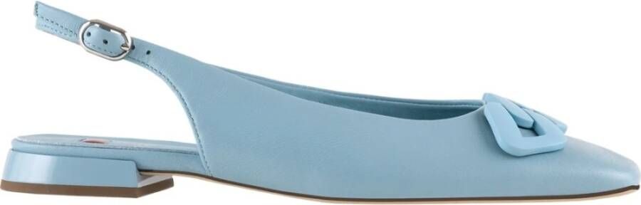 Högl Blauwe Leren Ballerina`s Blue Dames
