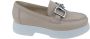 Högl Stijlvolle Beige Leren Loafers Beige Dames - Thumbnail 6
