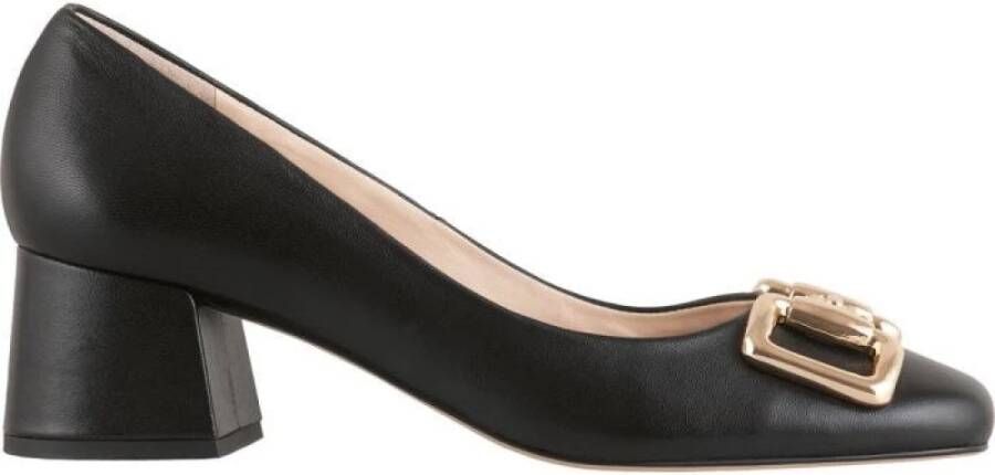 Högl Elegante Horsebit Pumps met Midi Blokhakken Black Dames