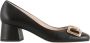 Högl Elegante Horsebit Pumps met Midi Blokhakken Black Dames - Thumbnail 1