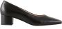 Högl Elegante Leren Blokhak Pumps Black Dames - Thumbnail 12
