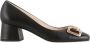 Högl Elegante Horsebit Pumps met Midi Blokhakken Black Dames - Thumbnail 4