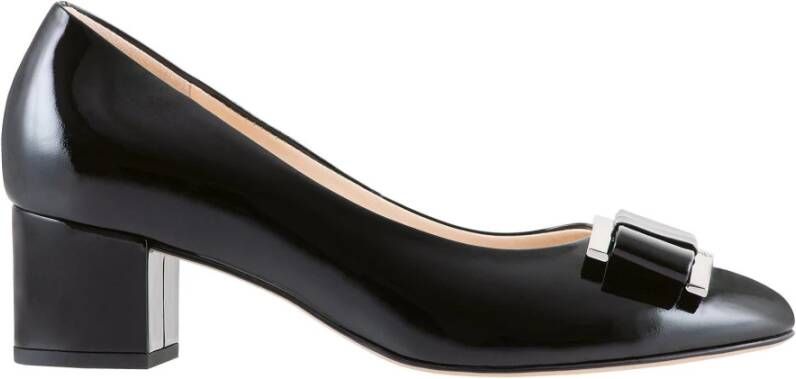 Högl Zwarte Leren Finesse Pumps Black Dames