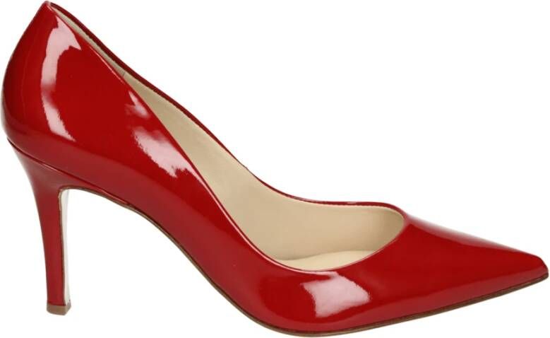 Högl Rode leren pumps met G-breedte