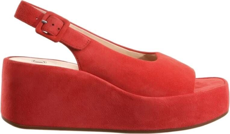 Högl Rode Platte Sandalen Loulou Koralle Red Dames