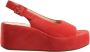 Högl Rode Platte Sandalen Loulou Koralle Red Dames - Thumbnail 1