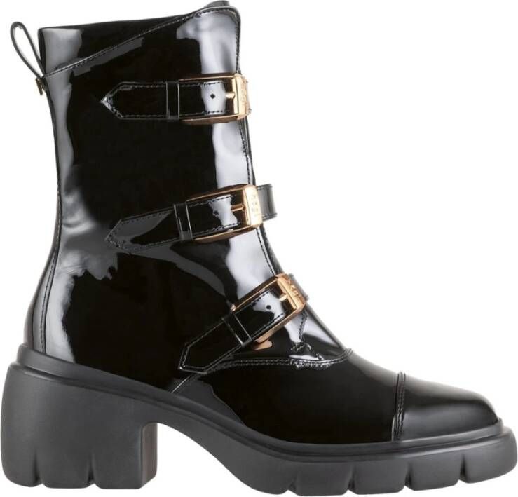 Högl Zwarte Biker Booties Dames Enkellaarzen Zwart Dames