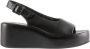 Högl Zwarte platte sandalen Loulou stijl - Thumbnail 1