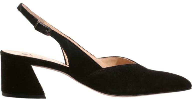Högl Zwarte platte sandalen voor vrouwen Black Dames