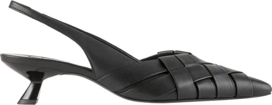 Högl Zwarte platte sandalen voor vrouwen Black Dames