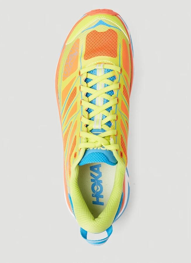 Hoka One Ademende Mesh-Strik Wandelschoenen Geel Heren