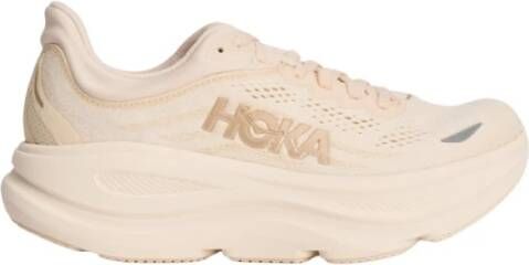 Hoka One Beige Bondi 9W Sneakers