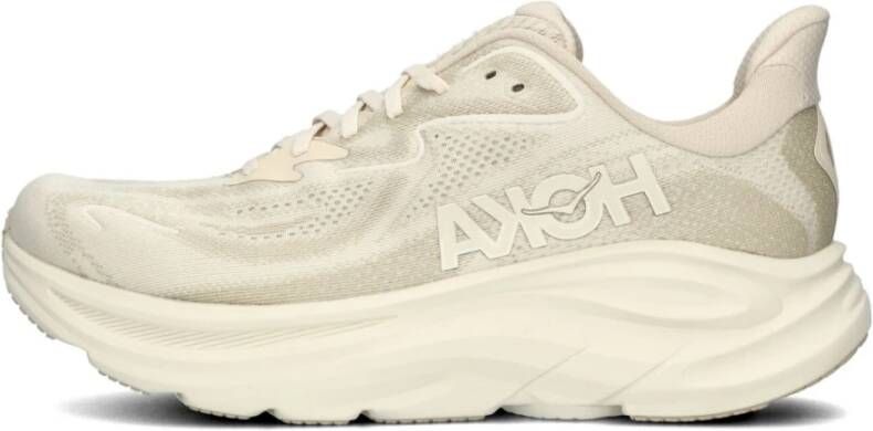 Hoka One Beige Textiel Sneakers Clifton 10