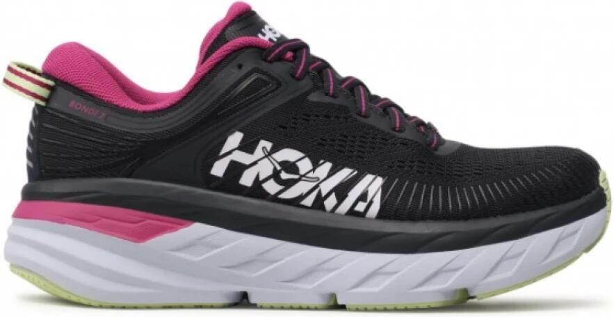 Hoka One Bondi 7 Hardloopschoenen Zwart Paars
