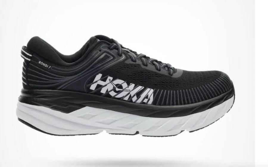 Hoka Women's Bondi 7 Runningschoenen Regular Zwart grijs
