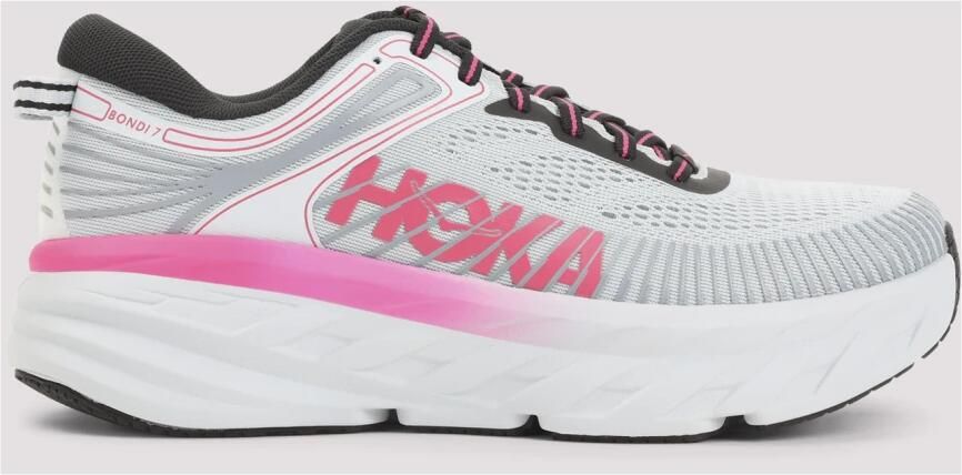HOKA Bondi 7 Sneakers Dames Roze 2 3 Mesh Synthetisch