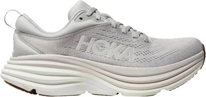 HOKA Bondi 8 Sneakers Dames Grijs 1 3 Mesh Synthetisch