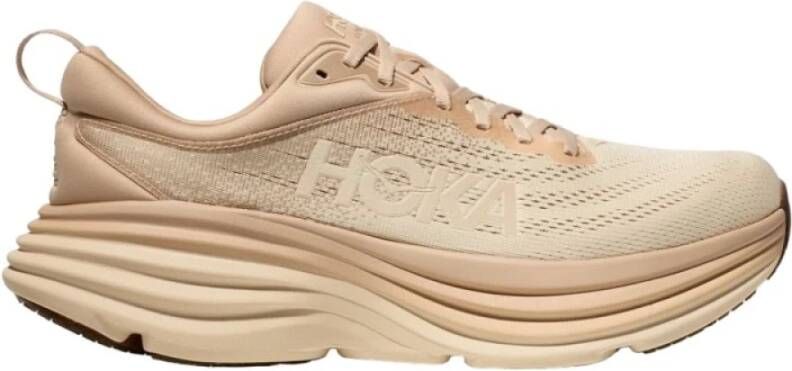 Hoka One Bondi 8 hardloopschoenen Beige Heren