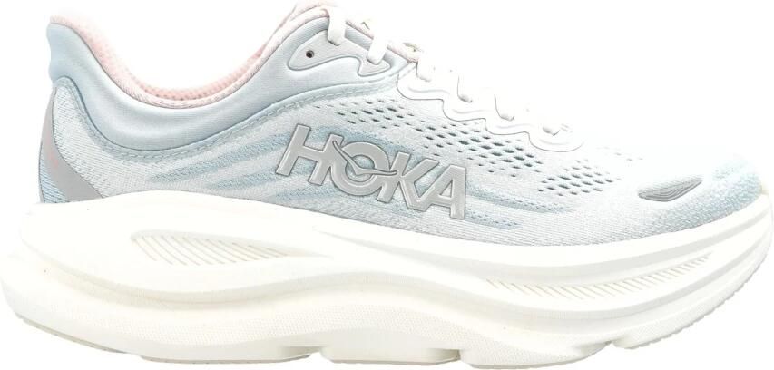 HOKA Women's Bondi 9 GLM Hardloopschoenen alabaster blauw