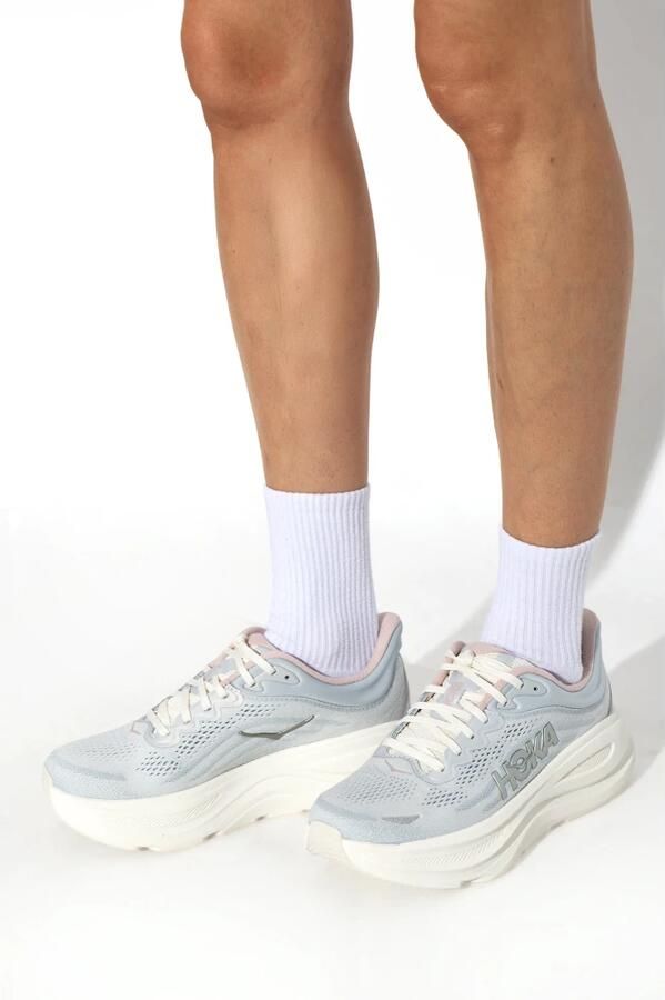 HOKA Women's Bondi 9 GLM Hardloopschoenen alabaster blauw - Foto 2