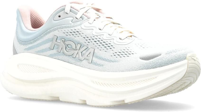 HOKA Women's Bondi 9 GLM Hardloopschoenen alabaster blauw - Foto 9