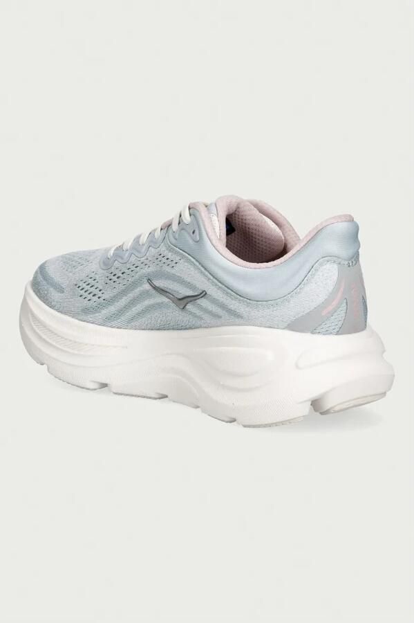 HOKA Women's Bondi 9 GLM Hardloopschoenen alabaster blauw - Foto 4