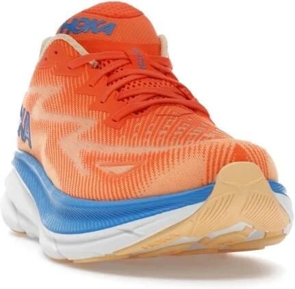 Hoka clifton 9 hardloopschoenen oranje blauw heren - Foto 3