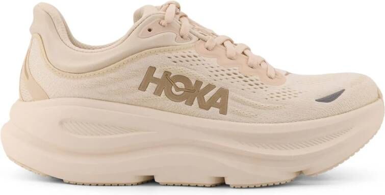 Hoka One Crème Sneakers Lage Top Veterschoenen