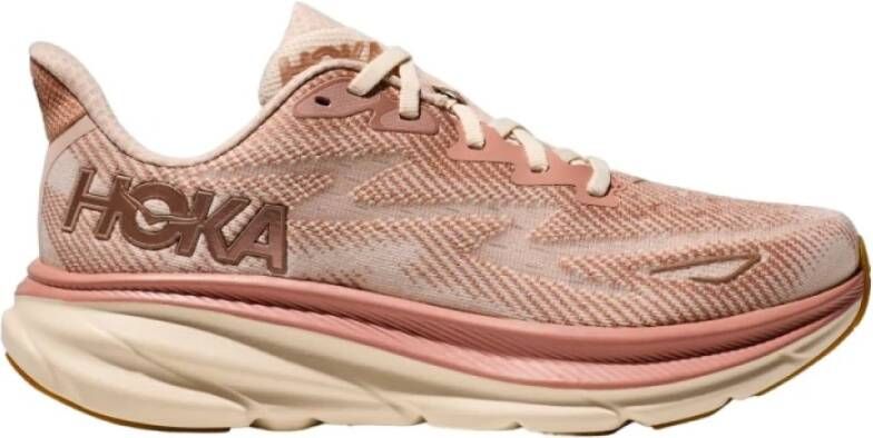 Hoka One Dames Clifton 9 hardloopschoenen Pink Dames