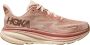 Hoka One Dames Clifton 9 hardloopschoenen Pink Dames - Thumbnail 1