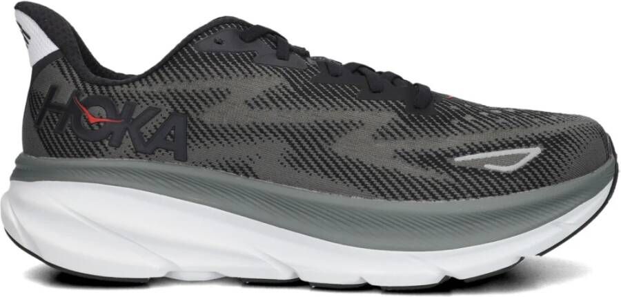 HOKA Lage Sneakers Clifton 9 Maat: 45 1 3 Materiaal: Textiel Kleur: Zwart