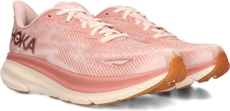 HOKA Lage Sneakers Dames Clifton 9 Maat: 38 Materiaal: Textiel Kleur: Roze