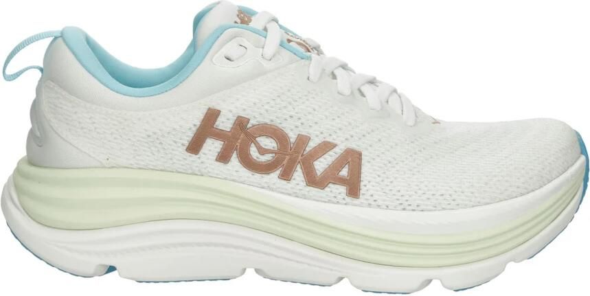 Hoka One Gaviota 5 Hardloopschoenen Wit Brons - Foto 2
