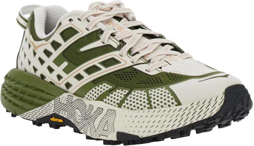 Hoka One Groene Speedgoat Sneakers met Geometrisch Motief
