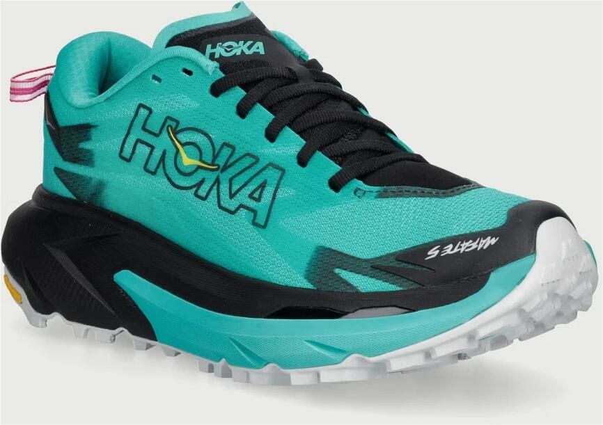 HOKA Women's Mafate 5 Trailrunningschoenen zwart electric aqua - Foto 5