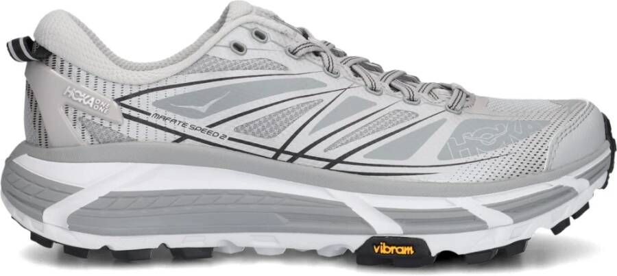 HOKA Lage Sneakers Mafate Speed 2 Maat: 46 2 3 Materiaal: Leatherlook Kleur: Grijs