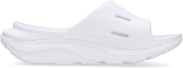 Hoka One Recovery Slide 3 Slippers Wit White