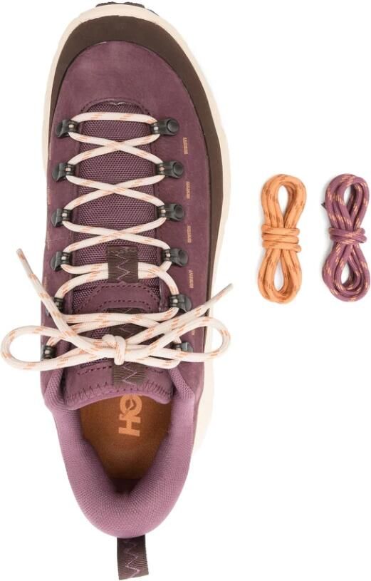 Hoka One Rode Wijn Sneaker met Vibram Zool