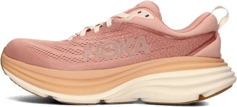 HOKA Lage Sneakers Dames Bondi 8 Maat: 42 Materiaal: Textiel Kleur: Roze