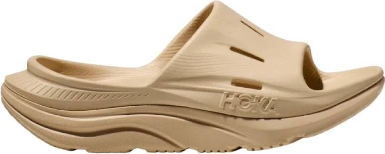 Hoka One Sliders Beige Heren