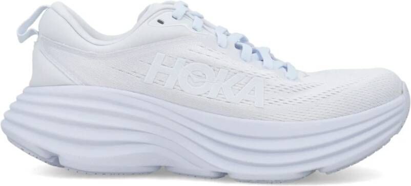 Hoka One Witte Bondi 8 Vetersneakers White Heren