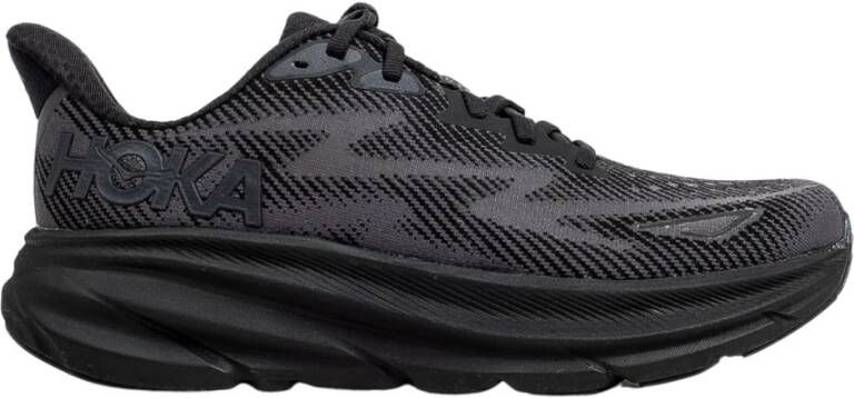 HOKA 's Clifton 9 Hardloopschoenen Regular zwart grijs