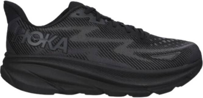 HOKA 's Clifton 9 Hardloopschoenen Regular zwart grijs